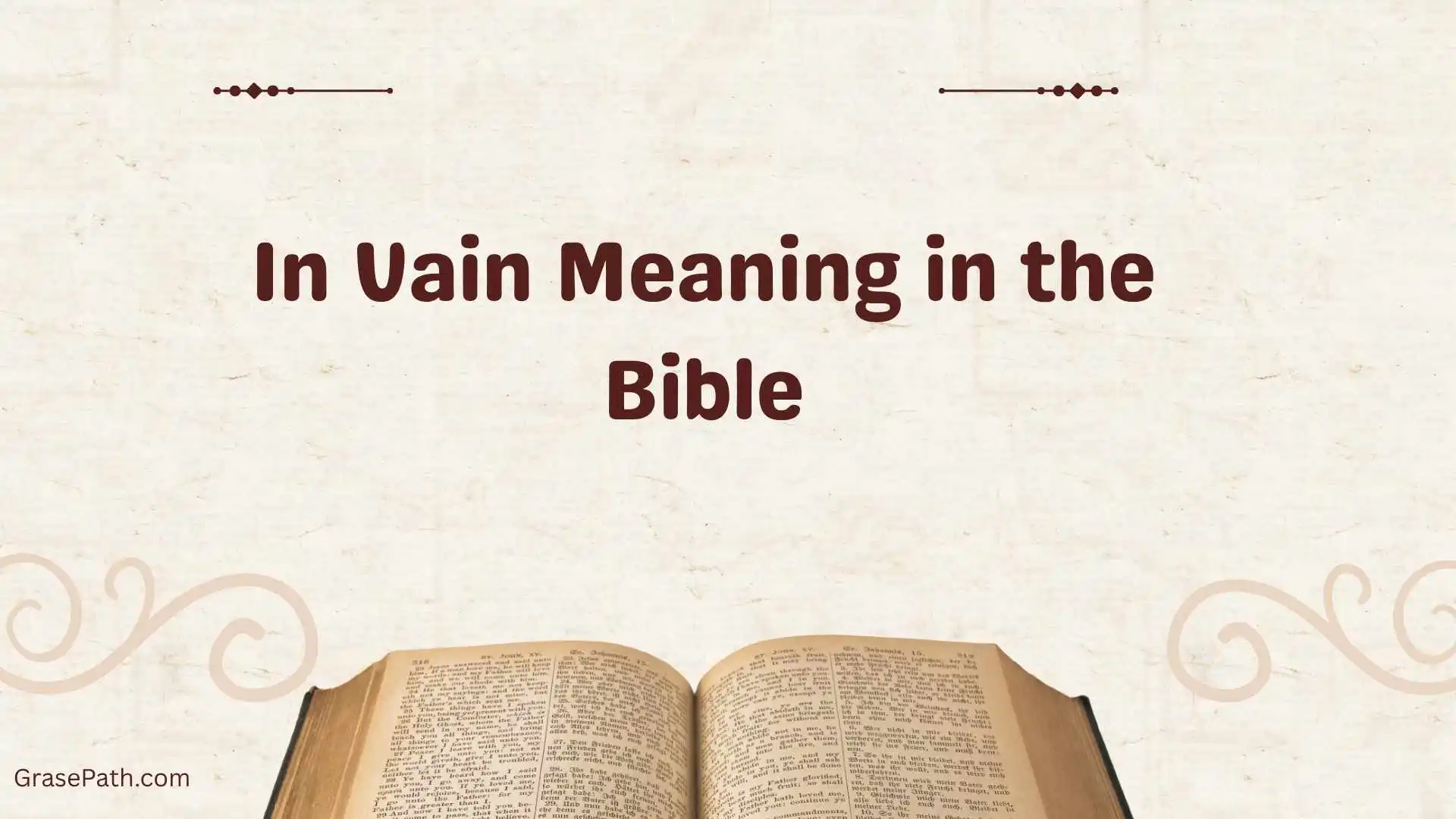 In Vain Meaning in the Bible