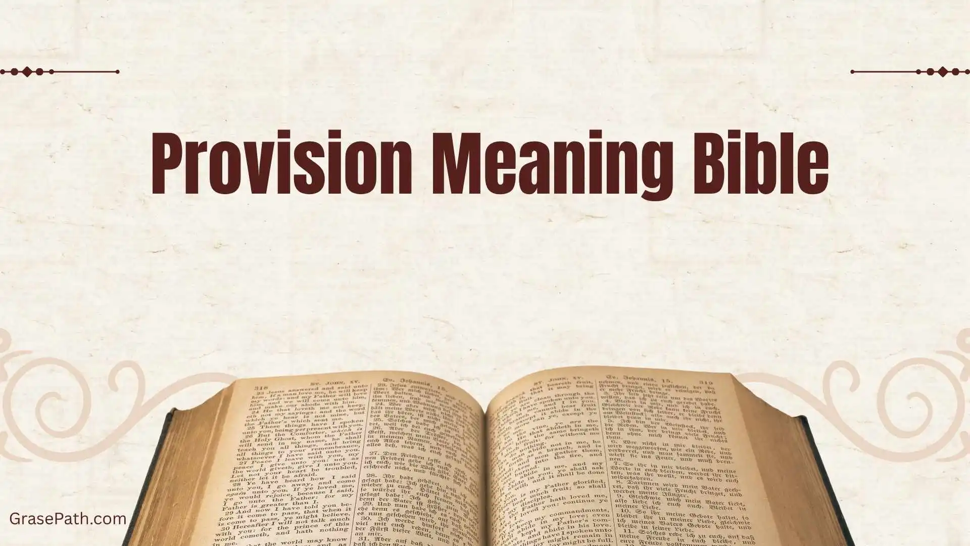 Provision Meaning Bible