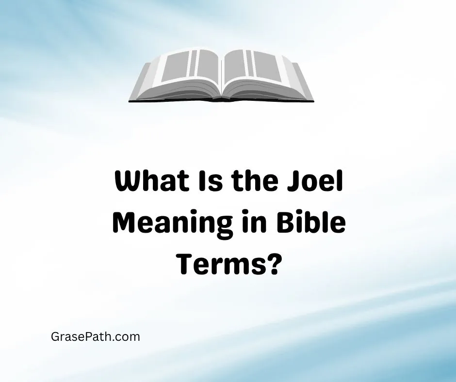 What Is the Joel Meaning in Bible Terms?