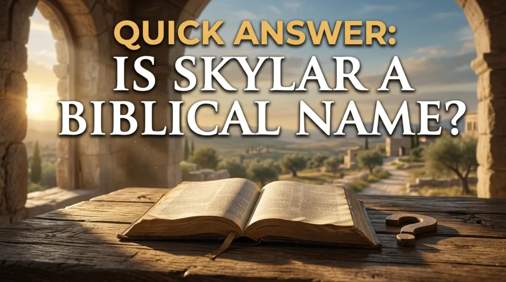 Quick Answer: Is Skylar a Biblical Name?