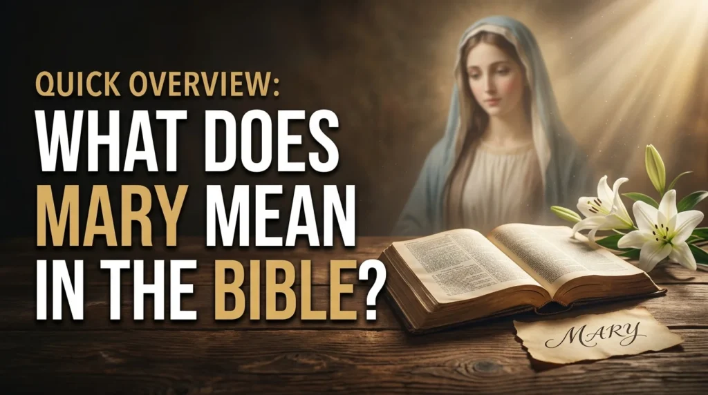Quick Overview: What Does Mary Mean in the Bible?