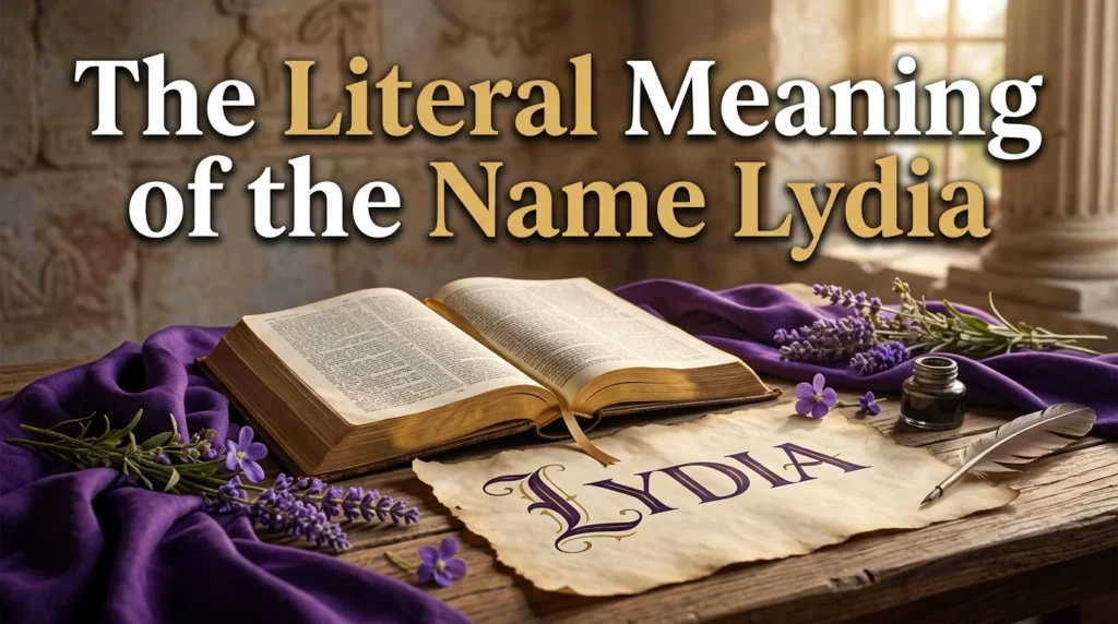 The Literal Meaning of the Name Lydia