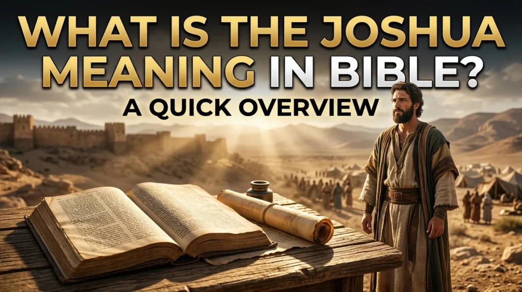 What Is the Joshua Meaning in Bible? A Quick Overview